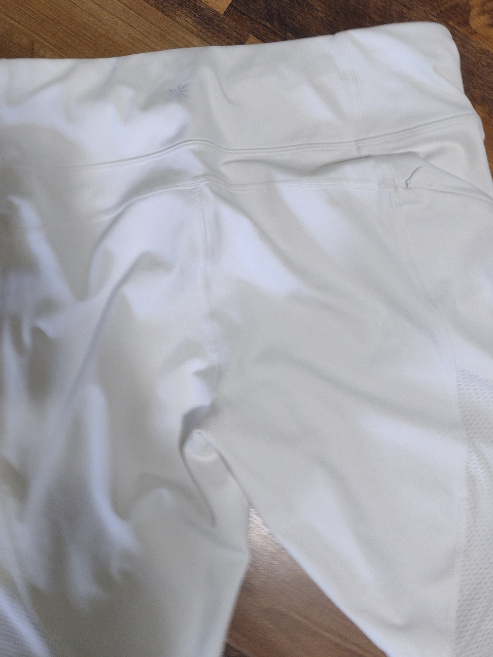 Athleta White Mesh-Panel Cropped Power Lift Leggings - Picture 6 of 10